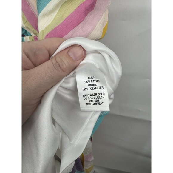 Lulus Lost In Paradise Striped Maxi Dress Women XL Colorful Beach Resortwear - Picture 5 of 8